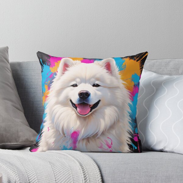 Item preview, Samoyed Dog Graffiti Style Portrait  designed and sold by ChaosReigns91.