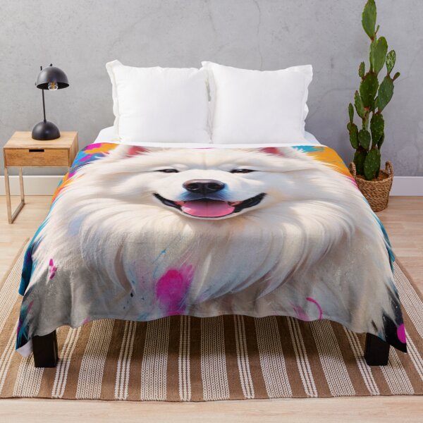Item preview, Samoyed Dog Graffiti Style Portrait  designed and sold by ChaosReigns91.