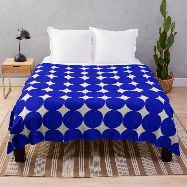 Item preview, Blue textured circles print on beige background. Dotted seamless pattern. designed and sold by AlarconStudio.