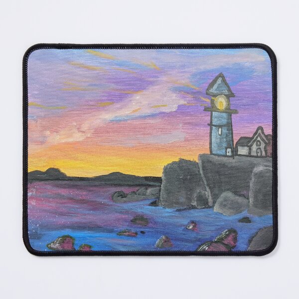 Item preview, Cthulu Lighthouse Acrylic Painting designed and sold by ArbitraryGinger.