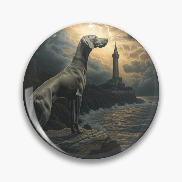 Item preview, Weimaraner On A Cliff designed and sold by Nocturne  Paws.