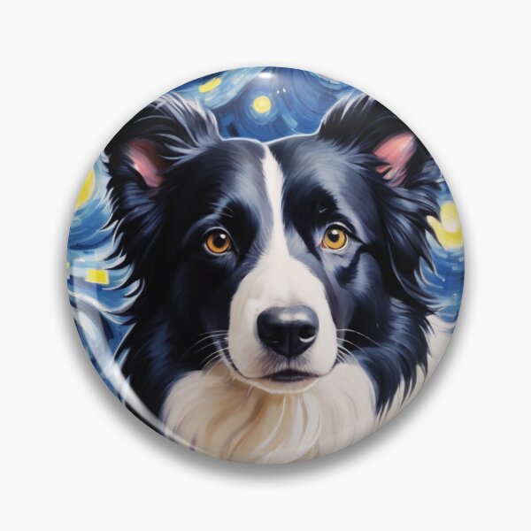 Item preview, Border Collie Starry Night Art Portrait  designed and sold by ChaosReigns91.