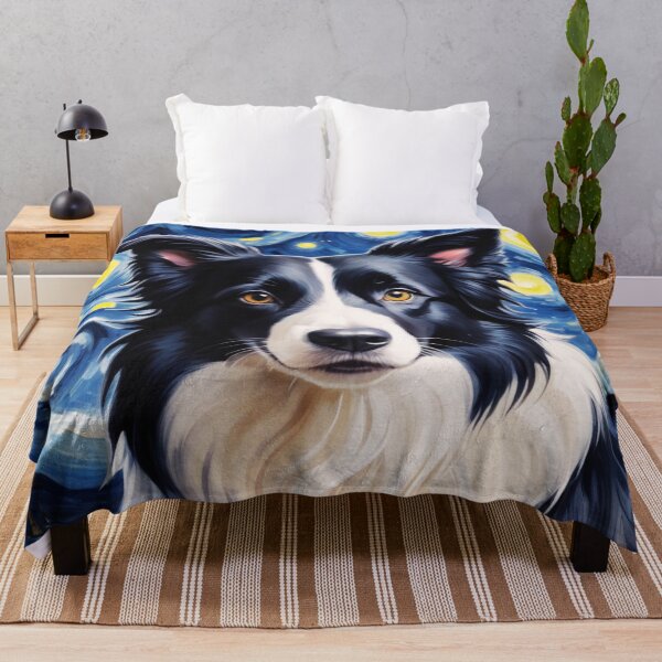 Item preview, Border Collie Starry Night Art Portrait designed and sold by ChaosReigns91.