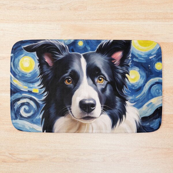 Item preview, Border Collie Starry Night Art Portrait  designed and sold by ChaosReigns91.