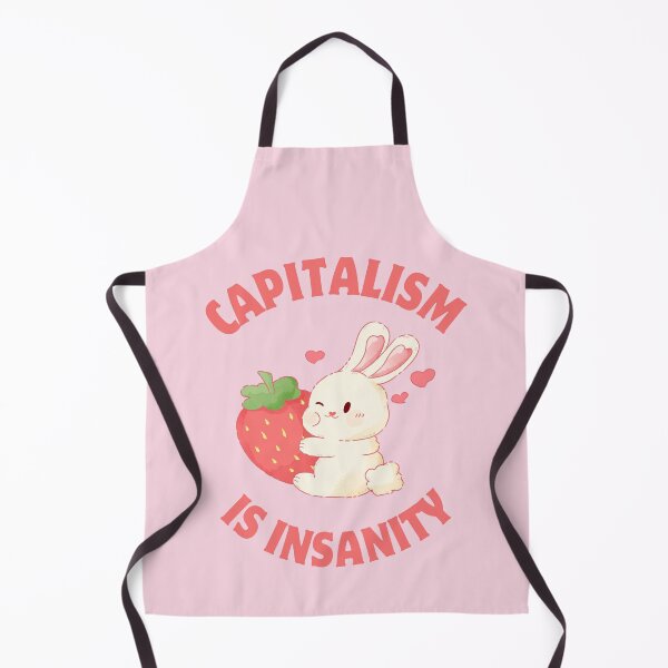 Item preview, CAPITALISM IS INSANITY Cute Bunny Strawberry Retro designed and sold by Anna Liz Heart.