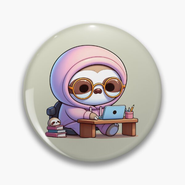 Item preview, Studious Sloth with Laptop and Glasses designed and sold by Kwanbaba21.