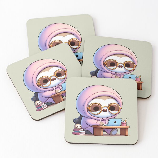 Item preview, Studious Sloth with Laptop and Glasses designed and sold by Kwanbaba21.
