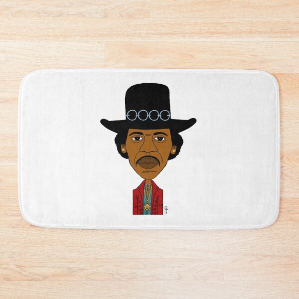 Item preview, Cartoon portrait of King of Blues-rock (with hat) designed and sold by Eric Sintès.