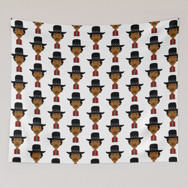 Item preview, Cartoon portrait of King of Blues-rock (with hat) designed and sold by Eric Sintès.