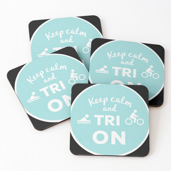Item preview, Keep Calm and TRI On – Triathlon Motivational Design designed and sold by Triathlongram.