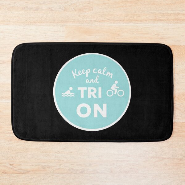 Item preview, Keep Calm and TRI On – Triathlon Motivational Design designed and sold by Triathlongram.