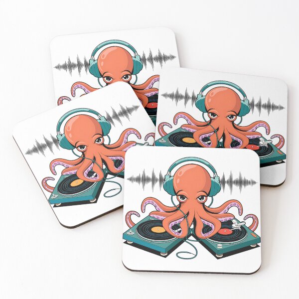 Item preview, Octopus DJ Spinning Vinyl designed and sold by Very Good Tees.