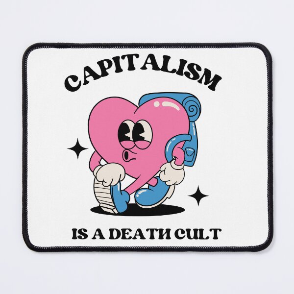 Item preview, CAPITALISM IS INSANITY Cute Rainbow Unicorn Kitty designed and sold by Anna Liz Heart.