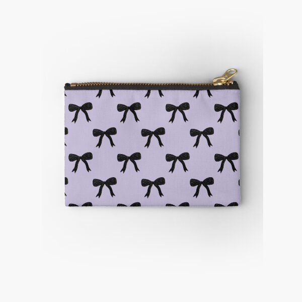 Item preview, Black bows print with texture on purple background. Bows seamless pattern. designed and sold by AlarconStudio.
