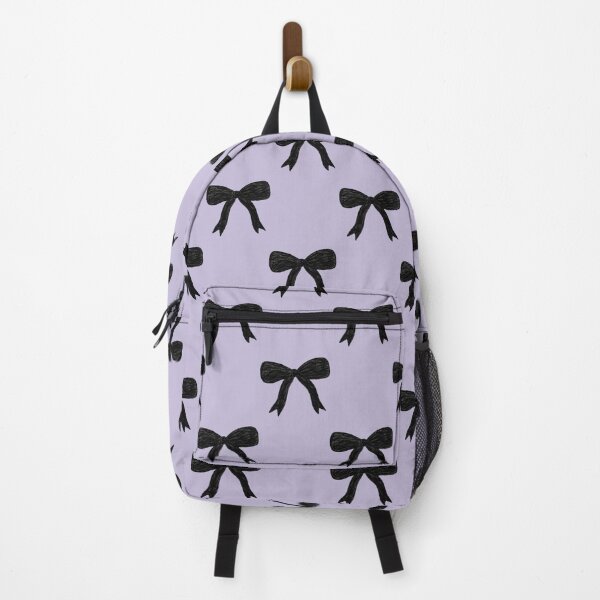 Item preview, Black bows print with texture on purple background. Bows seamless pattern. designed and sold by AlarconStudio.