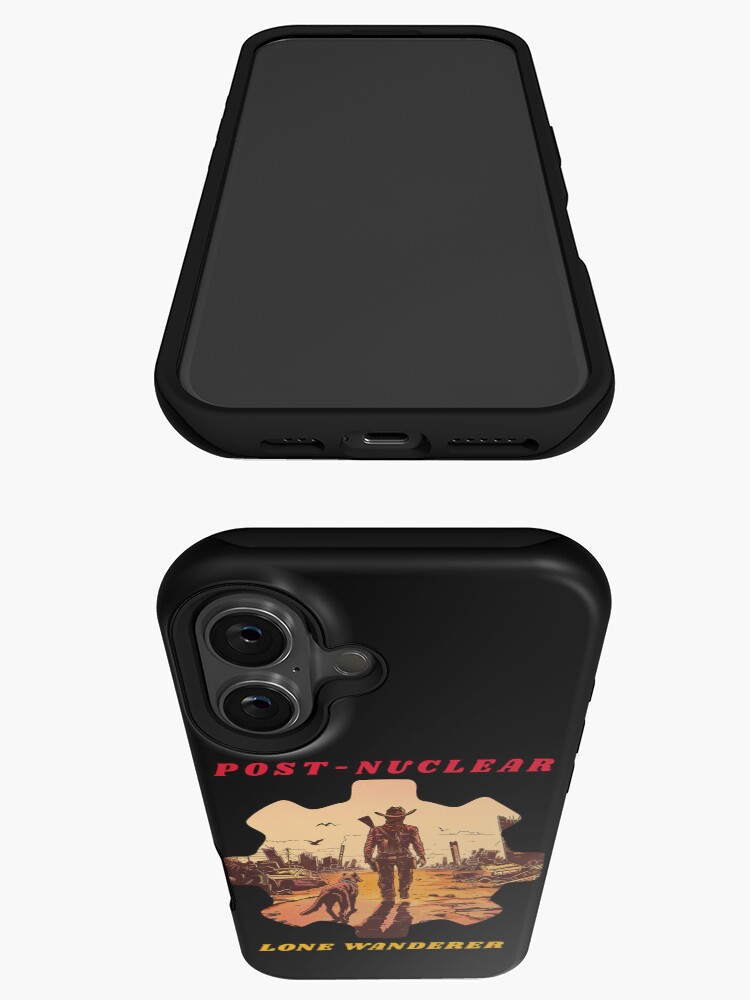 Imagen 3 de 4, Funda de iPhone con la obra El vagabundo solitario posnuclear, diseñada y vendida por legendaryskins.