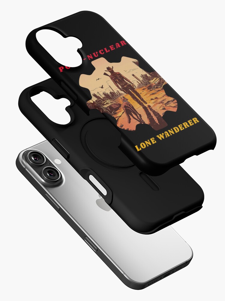 Imagen 2 de 4, Funda de iPhone con la obra El vagabundo solitario posnuclear, diseñada y vendida por legendaryskins.