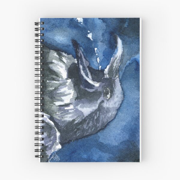 Item preview, Raven Watercolor Print, Blue Background designed and sold by SchmeckStudio.