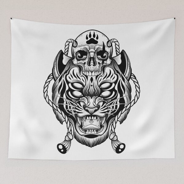 Item preview, Oriental style demon tiger designed and sold by 7Delamancha.