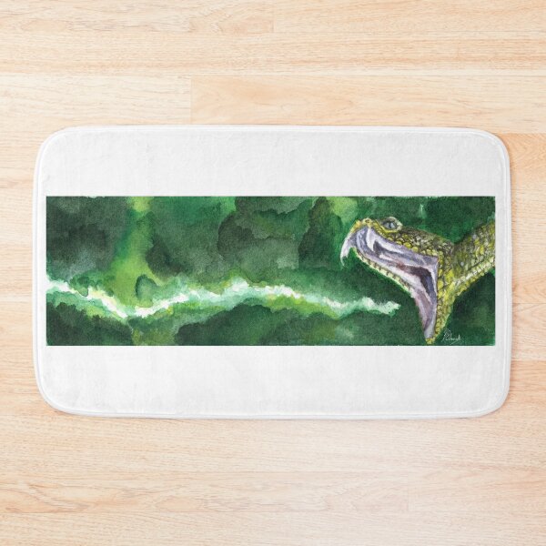 Item preview, Watercolor Animal Print, Snake, Green Background designed and sold by SchmeckStudio.