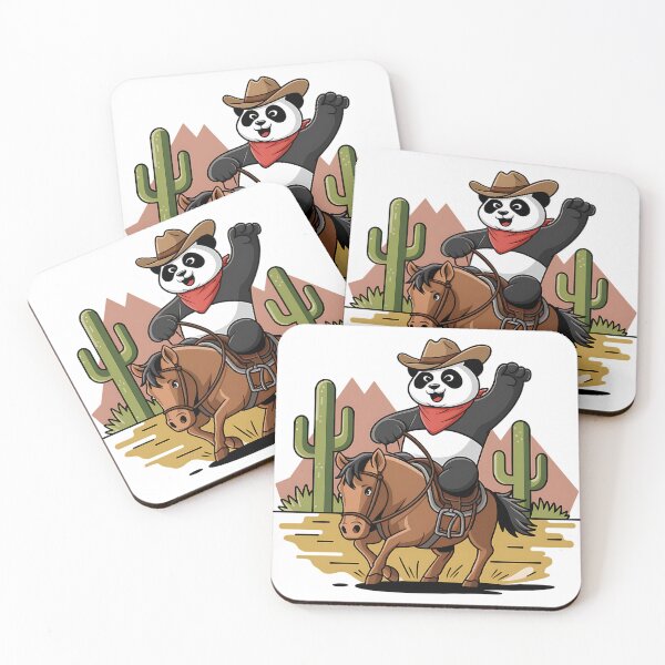 Item preview, Cowboy Panda Riding a Bronco designed and sold by Very Good Tees.