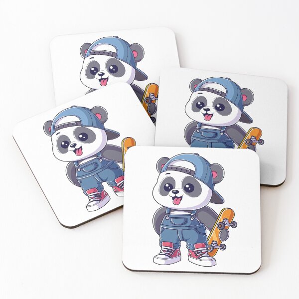 Item preview, Cute Panda Skateboarding, Skate, Skateboard designed and sold by Skateboard-Art.
