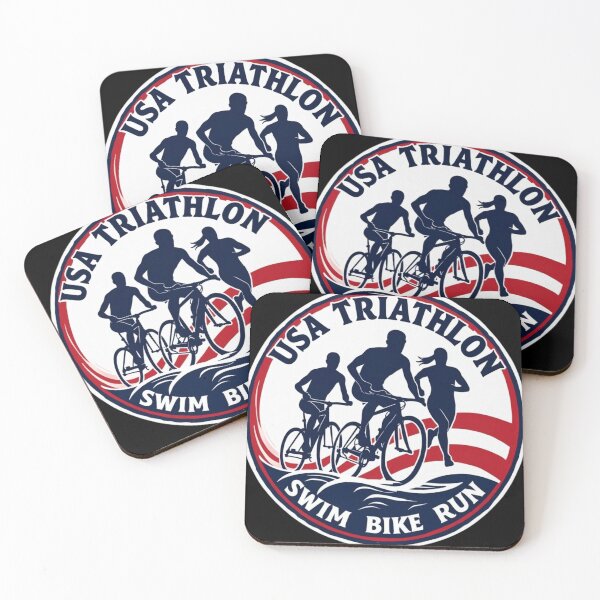 Item preview, Proud USA Triathlete | Swim Bike Run Patriotic Design designed and sold by Triathlongram.