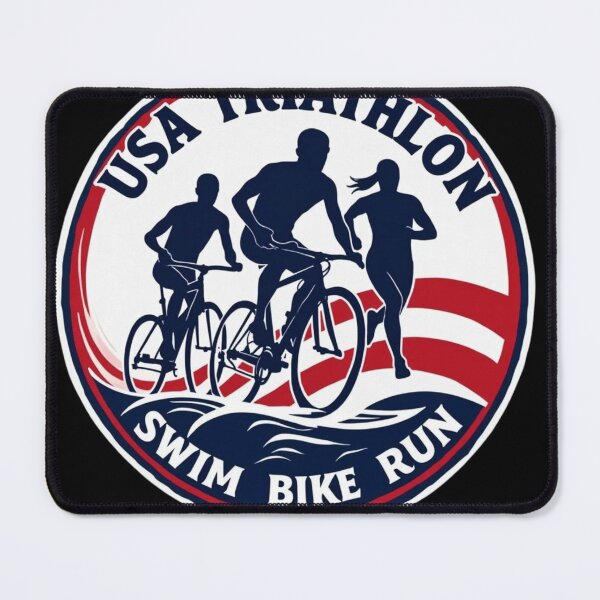Item preview, Proud USA Triathlete | Swim Bike Run Patriotic Design designed and sold by Triathlongram.