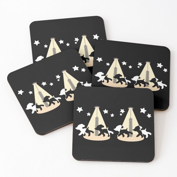 Item preview, Puppies under lampposts Cute Dog Print Stars designed and sold by pinkpawsdraws.