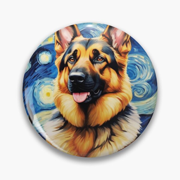 Item preview, German Shepherd Starry Night Art Portrait  designed and sold by ChaosReigns91.