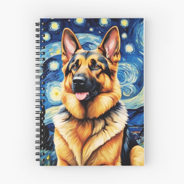 Item preview, German Shepherd Starry Night Art Portrait  designed and sold by ChaosReigns91.