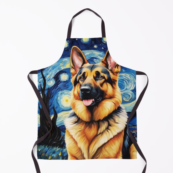 Item preview, German Shepherd Starry Night Art Portrait designed and sold by ChaosReigns91.