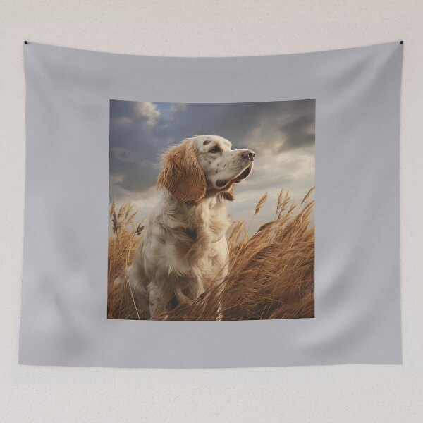 Item preview, Clumber Spaniel in a Field designed and sold by Samuelsboro.