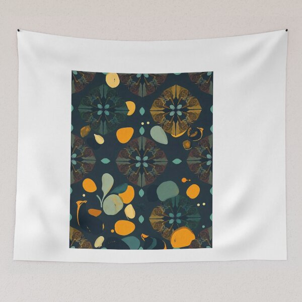 Item preview, Green Seamless Pattern with Sunflowers" designed and sold by hjian8219.