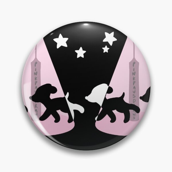 Item preview, Pink Puppies under lampposts Cute Dog Print Stars designed and sold by pinkpawsdraws.