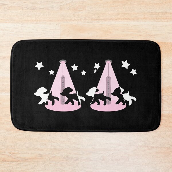 Item preview, Pink Puppies under lampposts Cute Dog Print Stars designed and sold by pinkpawsdraws.