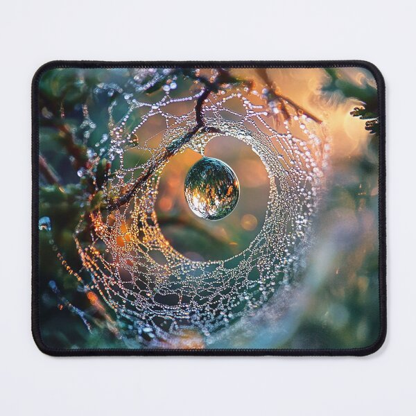 Item preview, Abstract Dew-Kissed Spider Web designed and sold by MixinMadness.