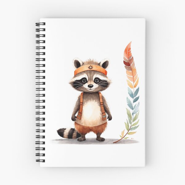 Item preview, Cute raccoon in boho outfit   designed and sold by Victoria Riabov.