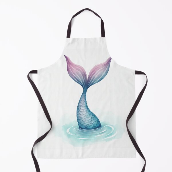Item preview, Mermaid Tail Watercolor Pink Blue Ombre designed and sold by ArtfullyRooted.