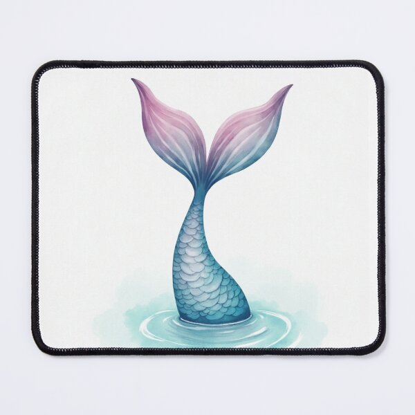 Item preview, Mermaid Tail Watercolor Pink Blue Ombre designed and sold by ArtfullyRooted.