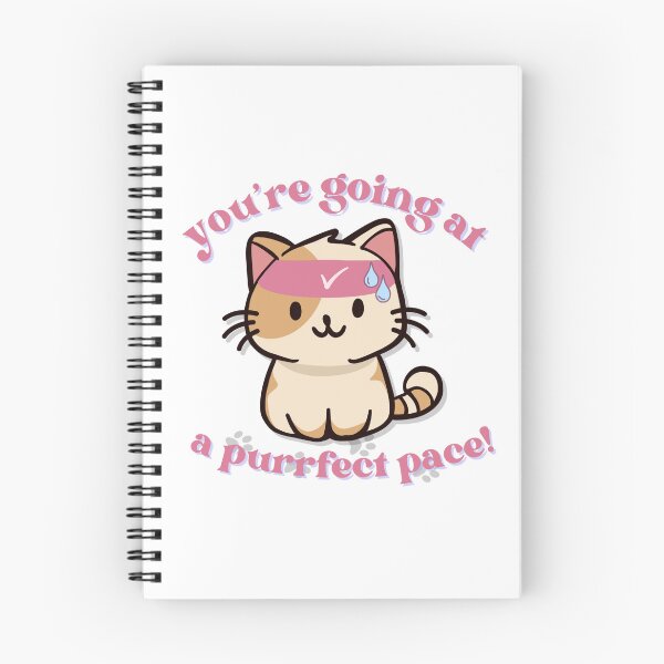 Item preview, cute gym cat with text you're going a purrfect pace designed and sold by cherrytheory.