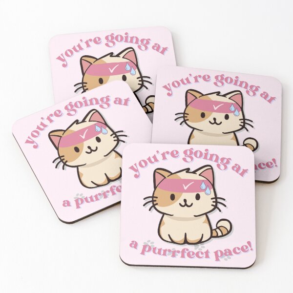 Item preview, cute gym cat with text you're going a purrfect pace designed and sold by cherrytheory.