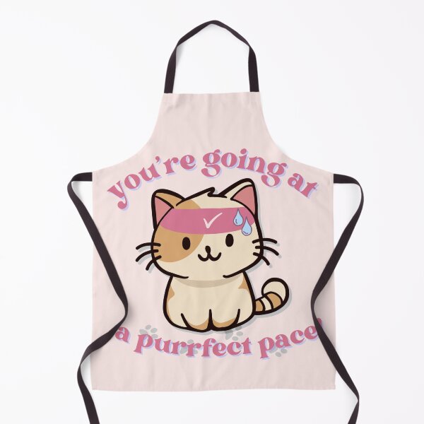 Item preview, cute gym cat with text you're going a purrfect pace designed and sold by cherrytheory.