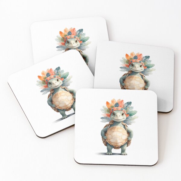 Item preview, Cute turtle in boho outfit   designed and sold by Victoria Riabov.