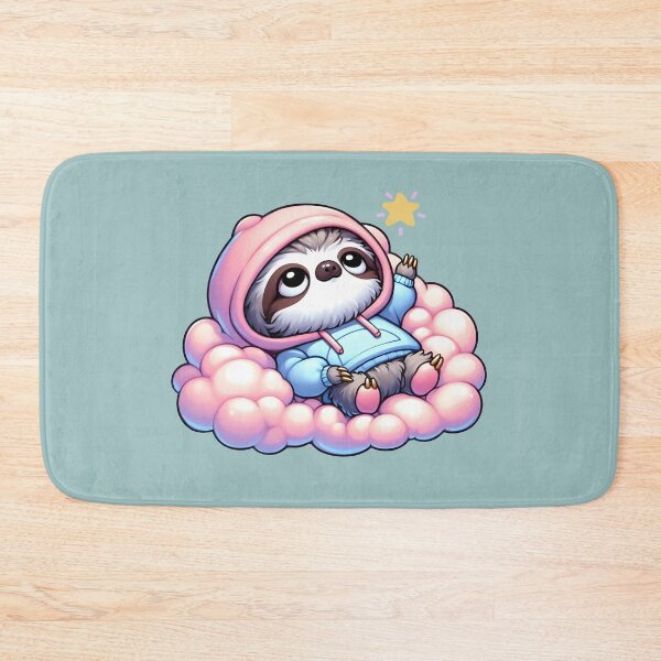 Item preview, Dreamy Sloth in Hoodie on Fluffy Cloud designed and sold by Kwanbaba21.
