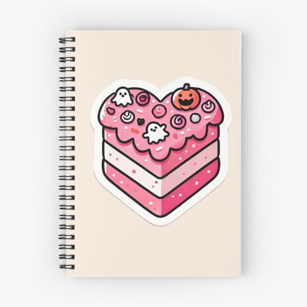 Item preview, Cute Pink Halloween Heart Shaped Cake designed and sold by Bug-and-Dove.