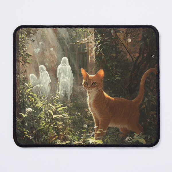 Item preview, Abyssinian Cat With Ghosts designed and sold by Nocturne  Paws.