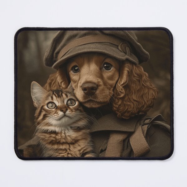 Item preview, Cocker Spaniel Protecting A Cat designed and sold by Nocturne Paws.