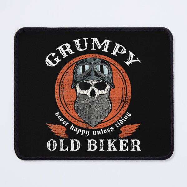 Item preview, Grumpy Old Biker Never Happy Unless Riding designed and sold by Sinfamous.