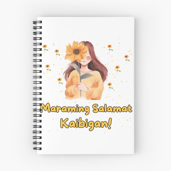 Item preview, Maraming Salamat Kaibigan Yellow Text Minimalist with pictures of sunflowers designed and sold by SEVENPRINTS.
